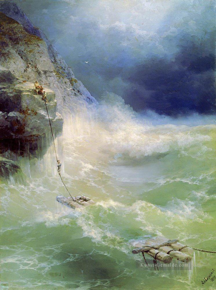 Ivan Aivazovsky surfen Überlebende Seascape Ölgemälde